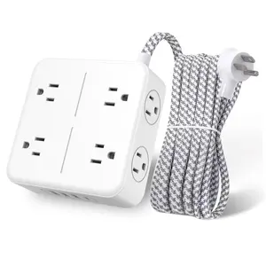 Power Strip, 8 Outlets 3 USB Ports (1 USB C) with 5FT Extension Cord Small Power Strip, Compact for Hotel Travel Essentials Cruise Approved