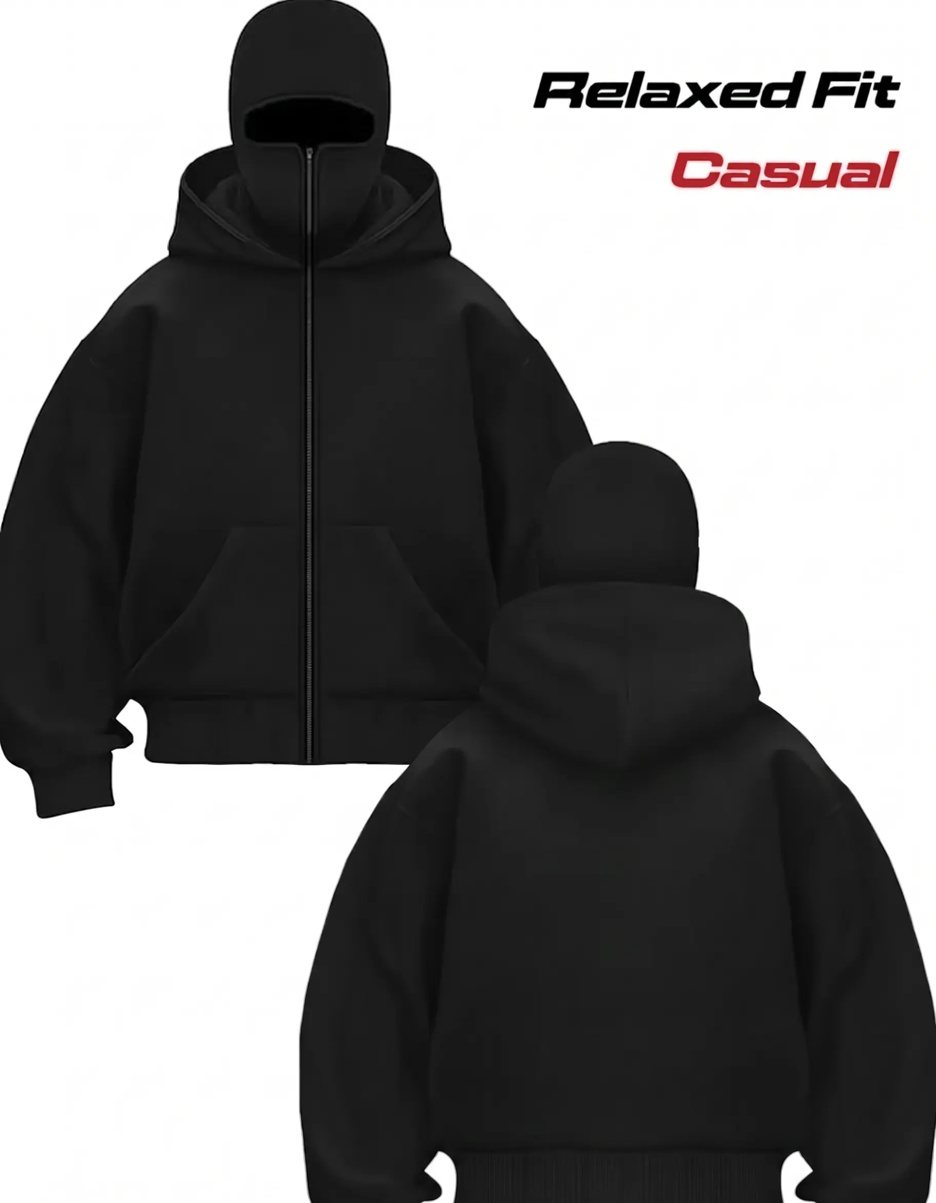 Women's Y2K Style Double-Hood Zipper Hoodie, Womenswear Sweatshirts - Essential for Home, Outings