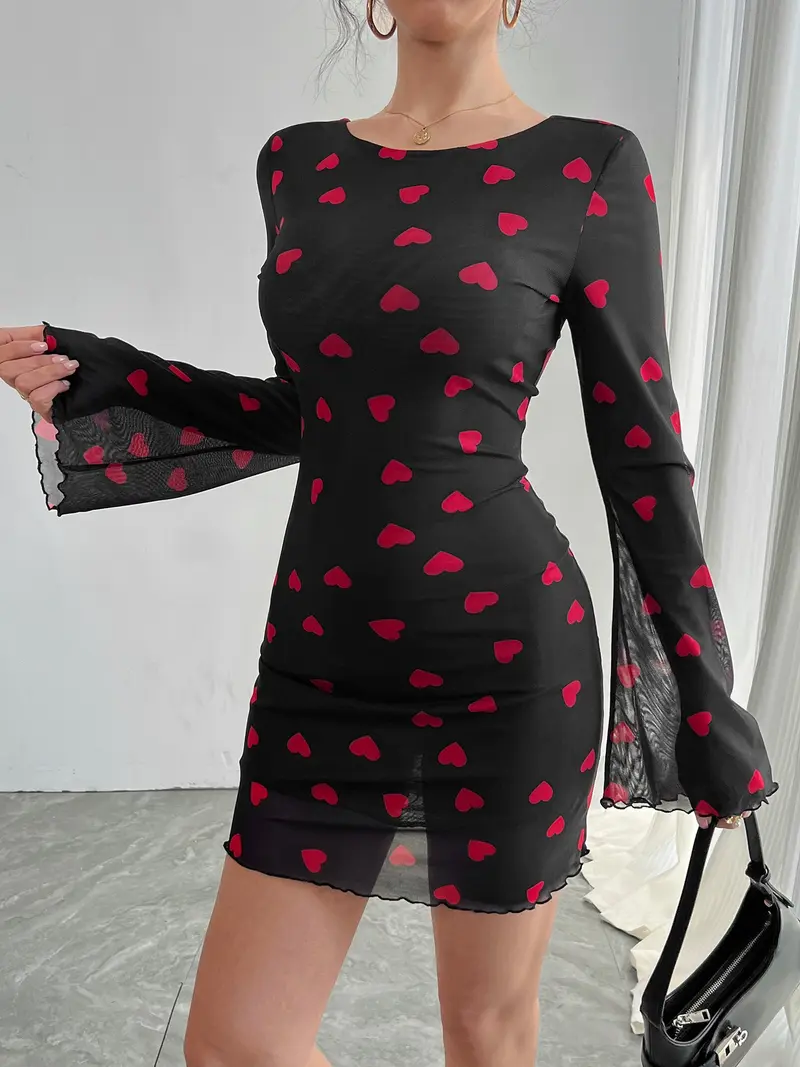 black and red mesh dress - TikTok Shop