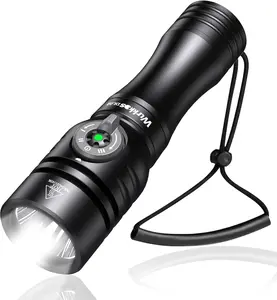 DL02 Scuba Diving Light,3000 Lumens 6500K Dive Light with Rotary Magnetic Switch,IPX8 Waterproof 496M Long Throw 100M Underwater 3 Lighting Modes Submersible Flashlight for Night Diving