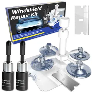 Windshield Chip Repair Kit, 2026 New Upgrade Car Windshield Crack Repair Kit,DIY Quick Resin Glass Repair Liquid Kit for Chips & Cracks, Long-Lasting for All Crack Types- 2 Bottles