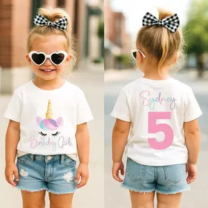 Unicorn Birthday Toodler Shirt, Unicorn Theme Party Kids, Unicorn Birthday Outfit, Personalized Custom Unicorn, Unicorn Shirt, Pastel Rainbow Unicorn