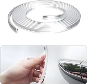 Car Door Edge Guard, .Ft (M) U Shape Rubber Seal Edge Trim Vehicle Door Protector, AntiCollision Automotive Protection Door Edge Guard Trim, Universal Car Accessories (Transparent)