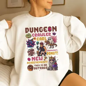 Dungeon Crawler Carl Sweatshirt, Princess Donut & Mongo T Shirt, Book Lover Gift, Reader Apparel, Funny Geek Hoodie, Unisex Sweater Pullover Tee