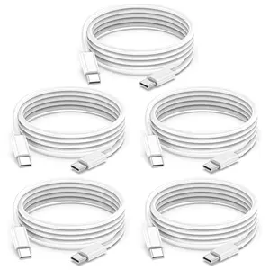 5PCS USB C to USB C Cable, iPhone 15 Charger Cord 3.3ft,60W Type C Fast Charging Cable for Apple iPhone 15/Pro/Pro Max/Plus, iPad Pro, Air5, MacBook Air, Samsung Galaxy, Android Smartphone Charging Device Plug Cellphone Mobile Electronic Charger Cable