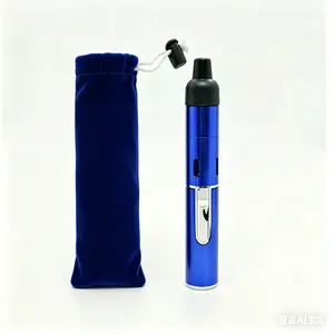 Slim Pen-Style Windproof Mini Lighter| Refillable Butane| Portable Emergency Fire Starter for Camping, Hiking & Outdoor Adventures| Includes Protective Storage Pouch