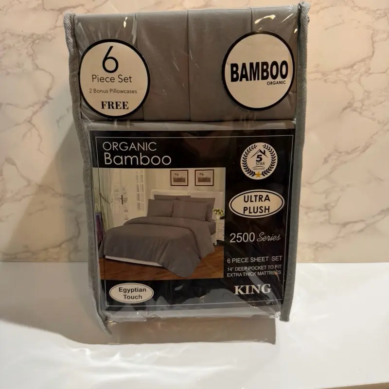 Gray Organic Bamboo Egyptian Touch Sheets