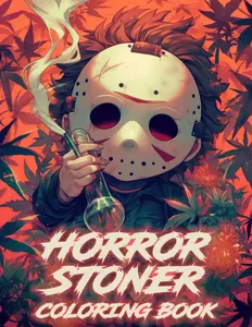 Horror Stóner Coloring Book: 50 Coloring Pages Spooky and Cute Chibi Horror Characters For Relaxation and Stress Relief, Perfect for Men & Women (Horror Stoner Coloring Book)