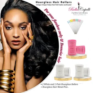 1 Pack of Pink & 2 Packs White + Hourglass Hair Pins