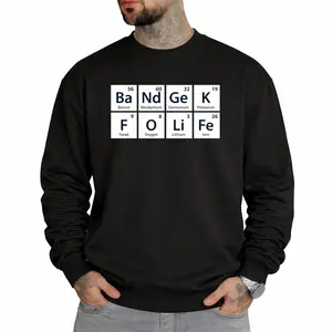 Stylish Chemistry Sweatshirt for Men – Periodic Table Symbols with Geometric Design