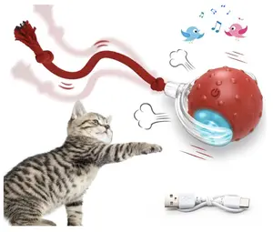 Cat&Dog Toy - Interactive USB Rechargeable Ball Toy on Rug , Anti-Depression Fun Gift for Cats & Dogs