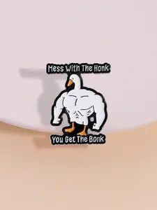 Goose Design Brooch, Durable Metal Pins, Fashion Brooch for Women & Men, Vintage Enamel Pin Suitable for Backpacks, Jeans, Scarves, Hats Decoration, Rooster Hat Pin