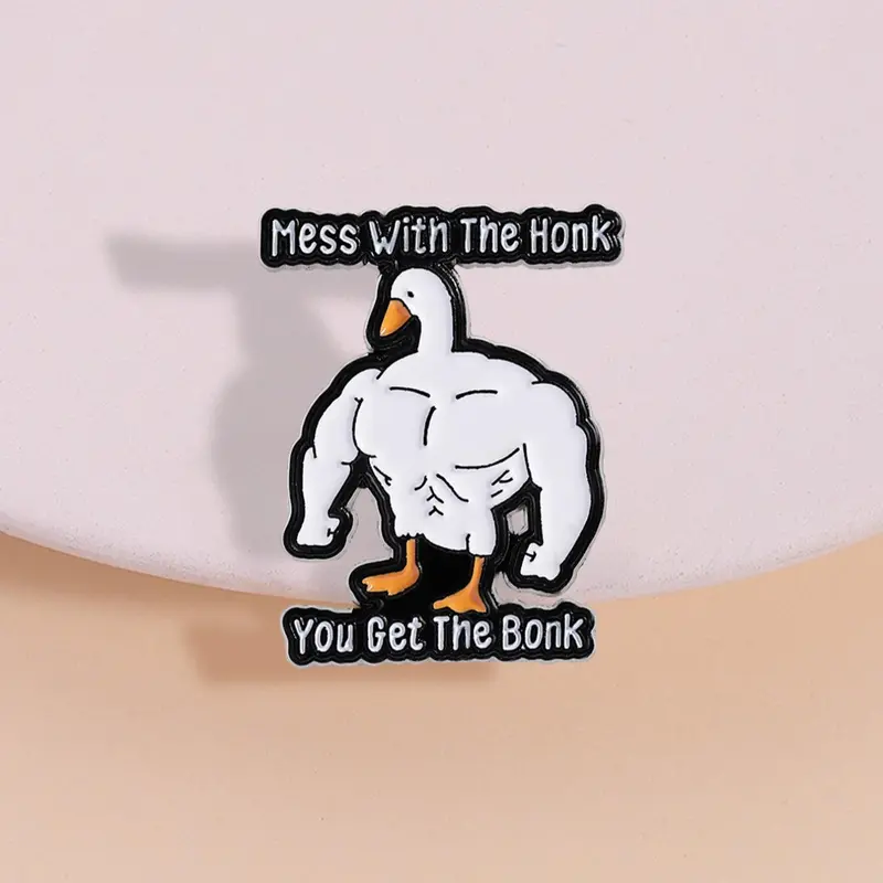 Goose Design Brooch, Durable Metal Pins, Fashion Brooch for Women & Men, Vintage Enamel Pin Suitable for Backpacks, Jeans, Scarves, Hats Decoration, Rooster Hat Pin, Fashion Accessory