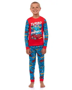 Hot Wheels Pajamas Boys' Turbo Charged Tight Fit 2-Piece Sleep Set