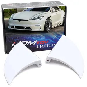iJDMTOY Universal Fit White Fangs, Vampire Teeth Decorations For Tesla as Well as Many Other Vehicles