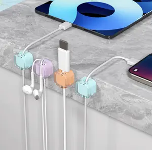 Magnetic Cord OrganizerHolder, 6 Pack Wall Mounted CableClips, Desktop Cable Organizer StorageManagement Clip, Home Organizer forOffice Desk