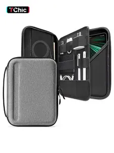 Portfolio Case for 2026 11/13 Inch iPad Air M4, M3&M2, iPad Pro M5/M4, 12.9'' iPad Pro M2/M1, Protective Sleeve with Accessories Pocket, Carrying Storage Bag for Pencil Pro/Adapter/Magic Keyboard