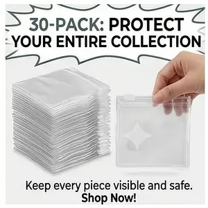 Anti-Oxidation Jewelry Organizer Bags (30-Pack) | Clear PVC Ziplock Pouches for Necklaces, Earrings & Rings | Tangle-Free Travel Storage for Jewelry
