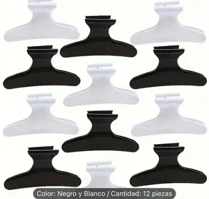 12 pelliscos de peluqueria en blanco y negro
