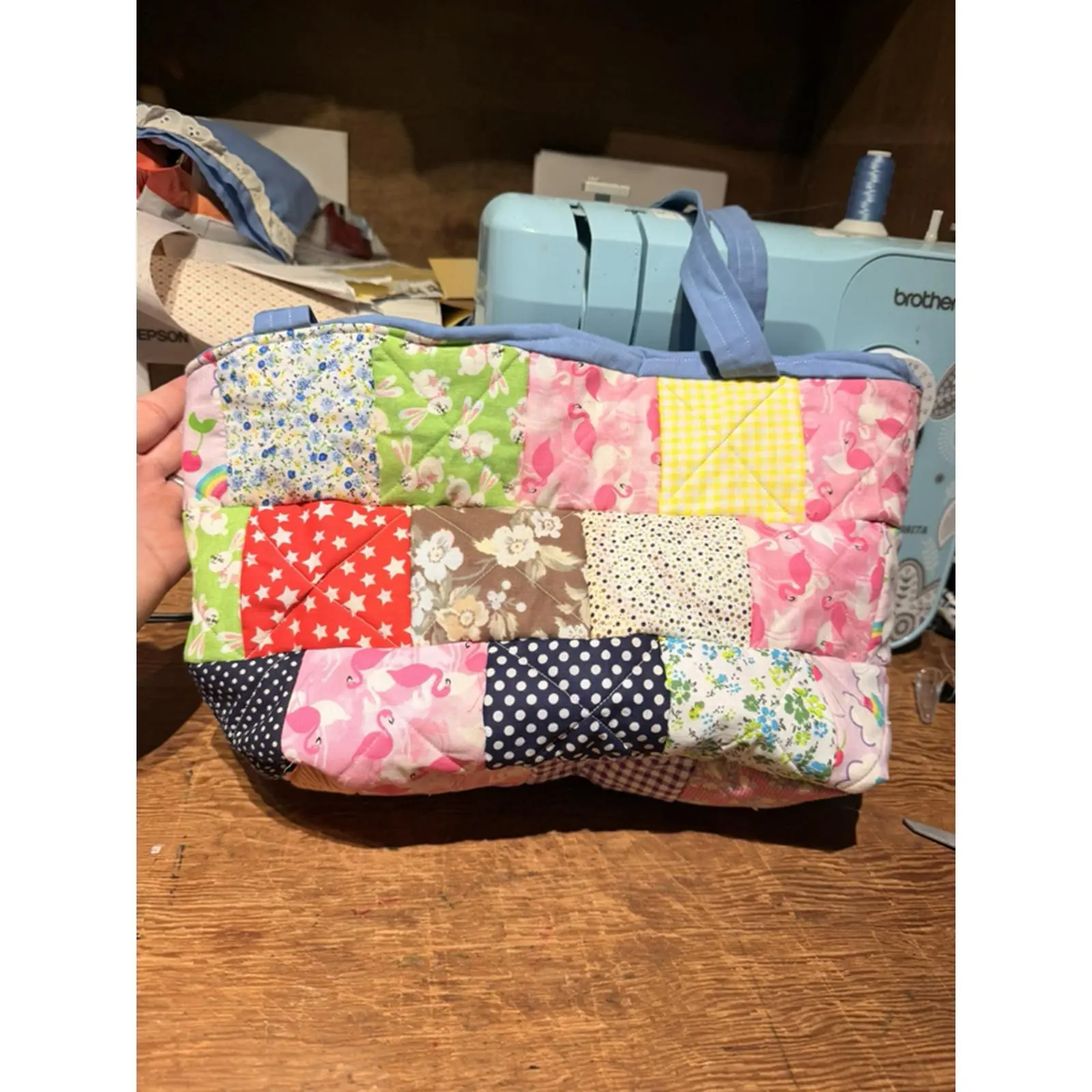 Patchwork Purse - Quilted Design with Various Patterns and Colors, Ideal for Everyday Use