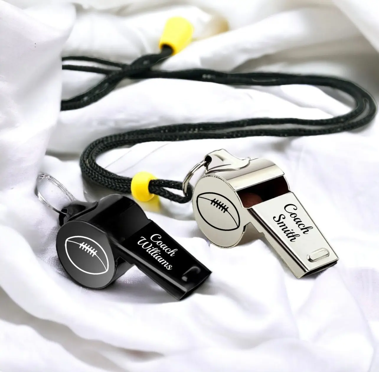 Custom Personalized Coach Gift Whistle Necklace