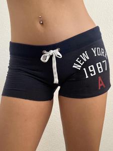 Women's Letter Print Shorts, Casual Comfy Breathable Shorts for Daily Wear, Ladies Bottoms for All Seasons