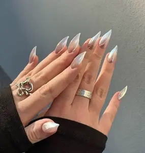 Mother's Day Gift Gothic Claw Press On Nails Handmade Reusable Fake Nails Long-Medium 10Pcs For Women Cat Dragon Eagle Designs Multiple Cosplay