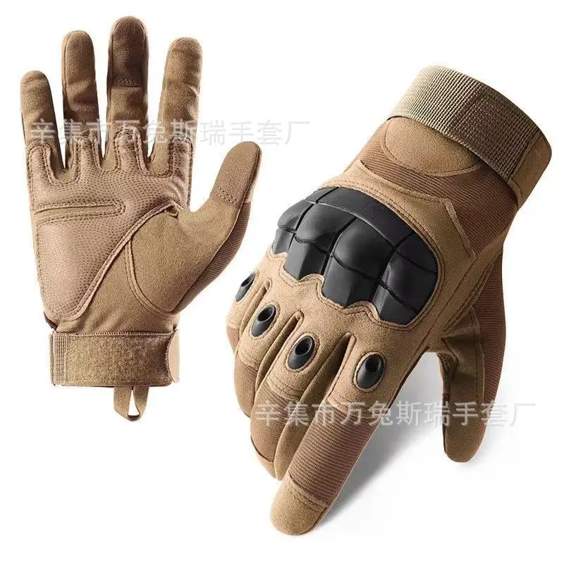 Soft shell full finger khaki color