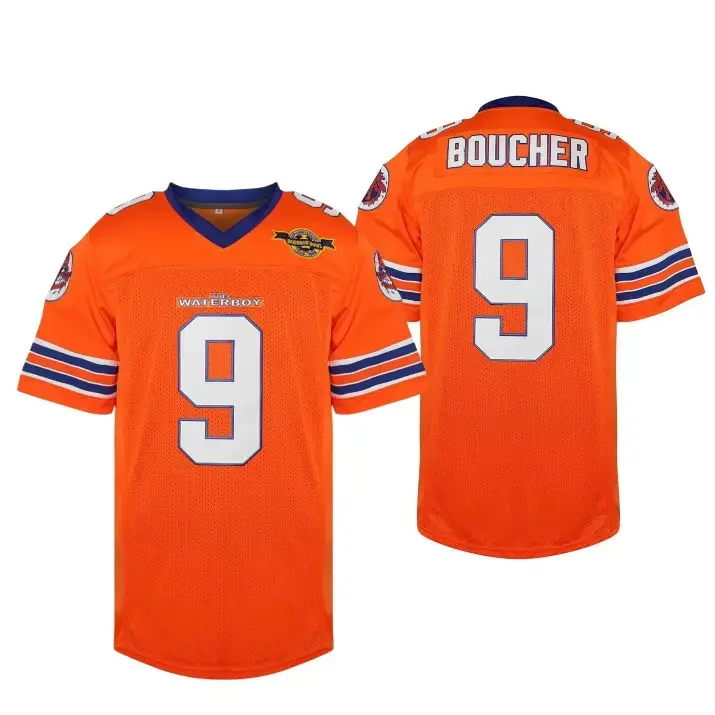 Vintage 90s Bobby Boucher #9 The Waterboy 50th Anniversary Movie Football Jersey for Parties and Casual Wear