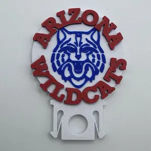 Arizona sports cat logo hard hat clip - High-Quality PLA, Versatile Design for Full Brim, Cap Style, and Bump Caps, Easy to Install