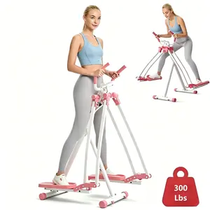 Air Walking Elliptical Machine - Foldable Cardio Cross Trainer Glider for Full-Body Low-Impact Exercise with LCD Display Ideal for Home Gym cardio strength workout system extended step range