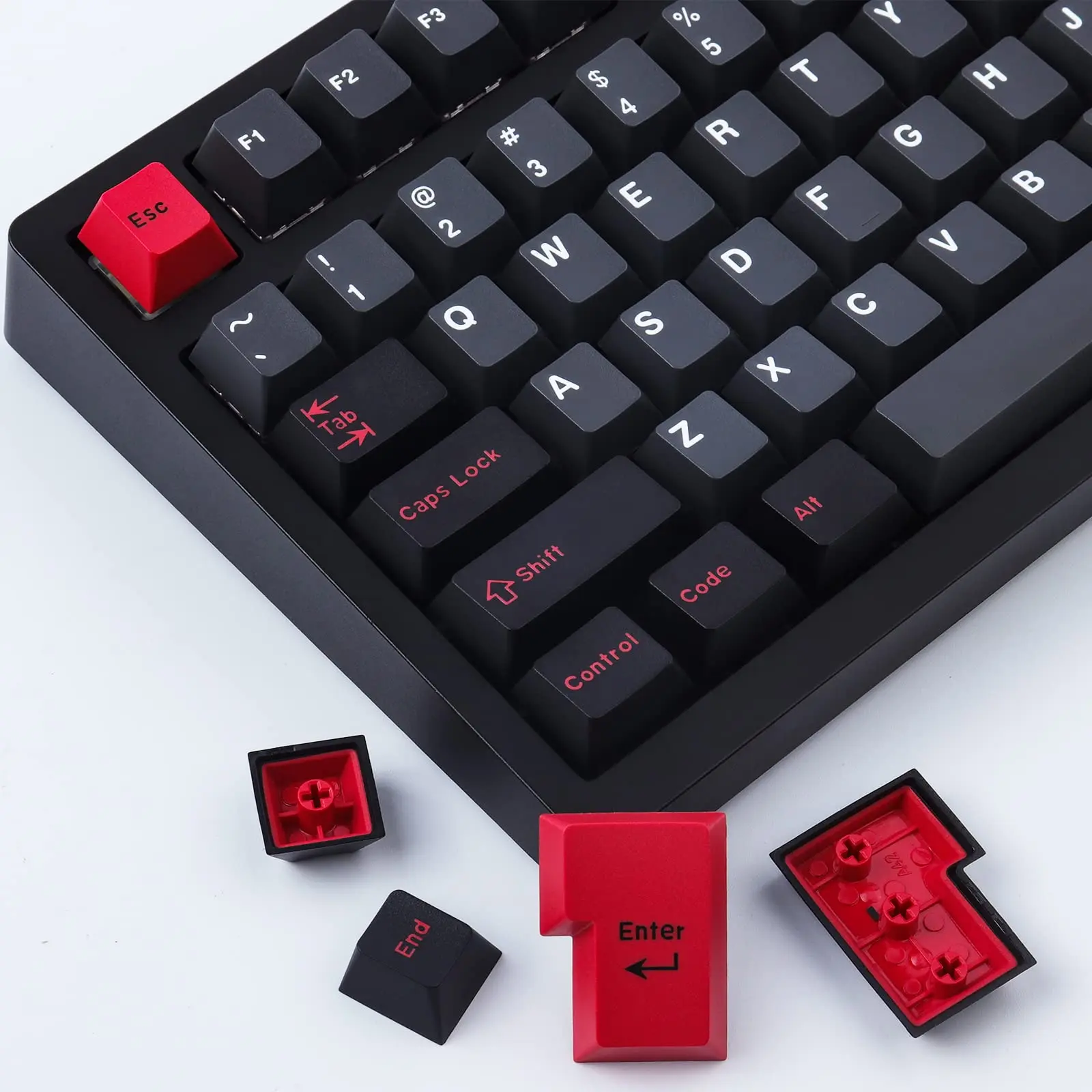 Keycaps 172 Keys Custom Double Shot Abs Keycap Set 6.25u 7u Cherry Profile For Gateron Mx Switches Mechanical (evil Dolch)