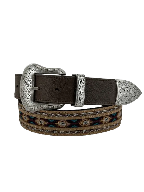 Tan Navajo Western Leather Western Belt