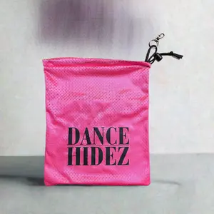 White, Pink, Tan Mesh Dance Shoe Bag – Breathable, Functional, and Stylish for Competitions