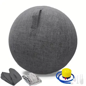 Exercise Ball Chair with Fabric Cover, (25in/65cm) Pilates Yoga Ball Chair for Home Office Desk, Pregnancy Ball & Balance Ball Improve Posture Printed Directional Sportswear T-Shirt Women's High Waist Pockets Yoga Leggings