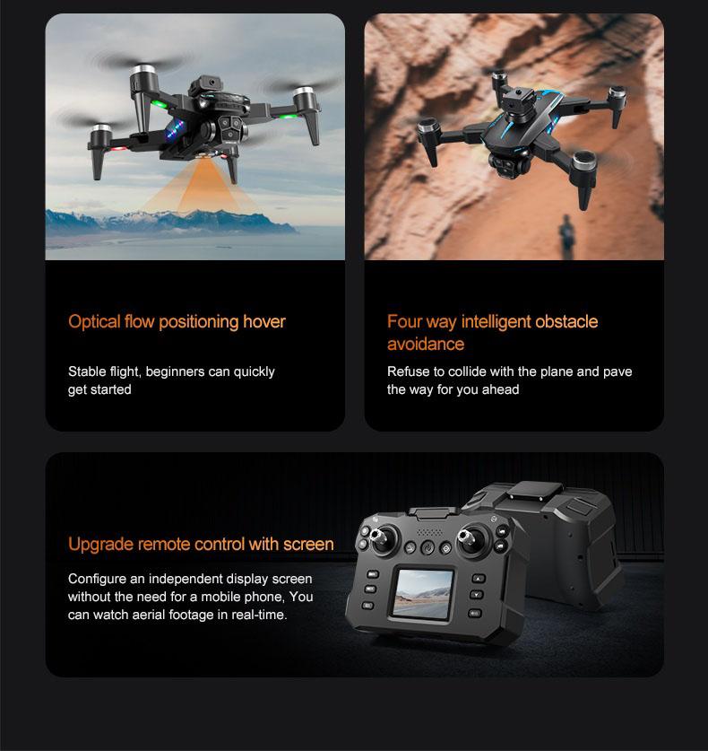 Drone with Camera, HD FPV Foldable Drone for Kids, Adults and Beginners, Brushless Motor RC Quadcopter with Stable Hover, Gesture Selfie, Waypoint Flight, 3D Flips, One Key Start, Includes 2 Batteries optical flow obstacle avoidance