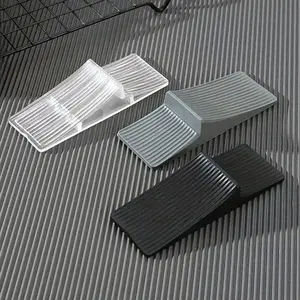 3pcs Large Rubber Door Stopper - Soft, Non-Scratch Safety Door Wedge, Easy To Install, No-Drill, Windproof Design for Secure Home/Office Use, Office Door Stops | Sleek Doorstop | Wedge Design