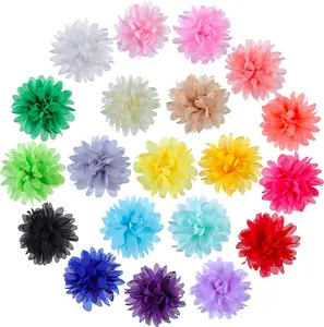 WILLBOND 20 Pcs 4 Inch Dog Collar Flowers Bow Multicolored Pet Bow Collar Charms Accessories for Puppy Cat Dog Pet Grooming Accessories