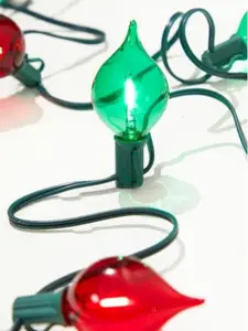 128" LED Retro Kismet Light Strand X8 - Red & Green