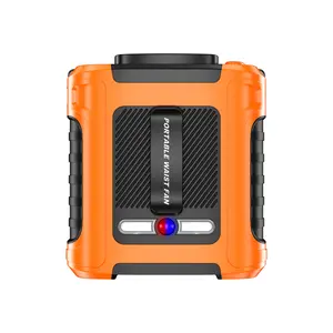 Portable Waist Fan, 5 Speeds 20000RPM Strong Airflow,10000mAh Battery Powered, with Display, Flashlight,Hands-Free Hanging Neck Fan, Clip on Wearable BeltPersonal Fan, for Camping,Outdoor,Jobsite