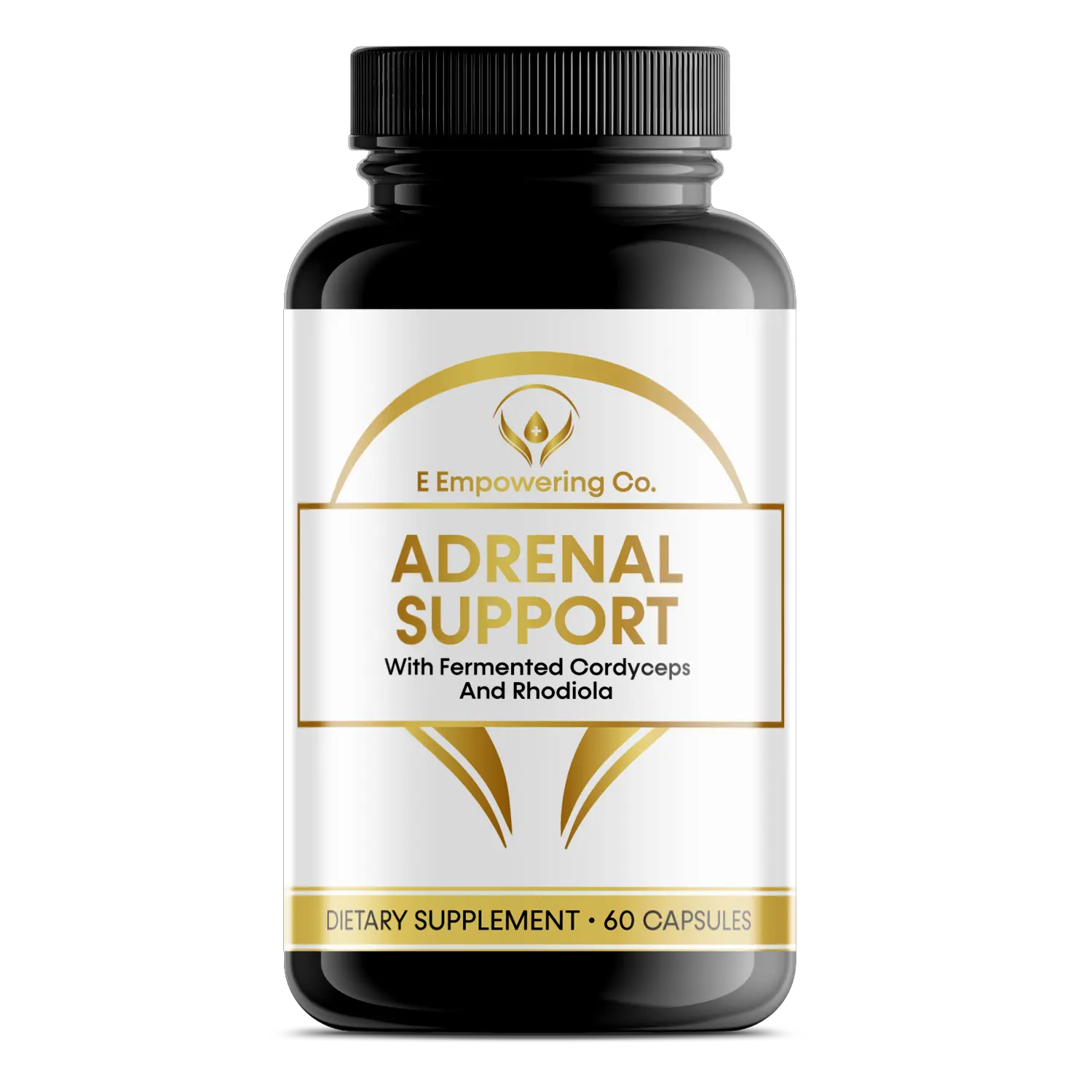 Adrenal Support with fermented cordyceps and Rhodiola Healthcare Natural Edible Supplement Dietary