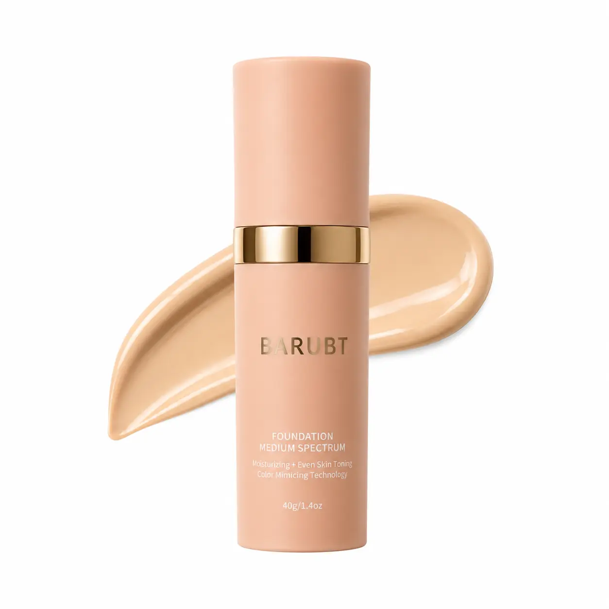 BARUBT Color Changing Foundation for Medium Skin Tone, Color Mimicking Liquid Makeup with Natural Medium Coverage, Hydrating Lightweight Formula, Smooth Skin-Like Finish, Everyday Makeup Base, 40g