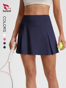 BALEAF Women's 14" High Waisted A Line Tennis Skorts Tummy Control Built in Shorts Pockets Stretch Lightweight Quick Dry Athletic Golf Pickleball Skirt Breathable Active Workout Casual Bottoms for Summer Outdoor Sports Daily Wear Active Wear