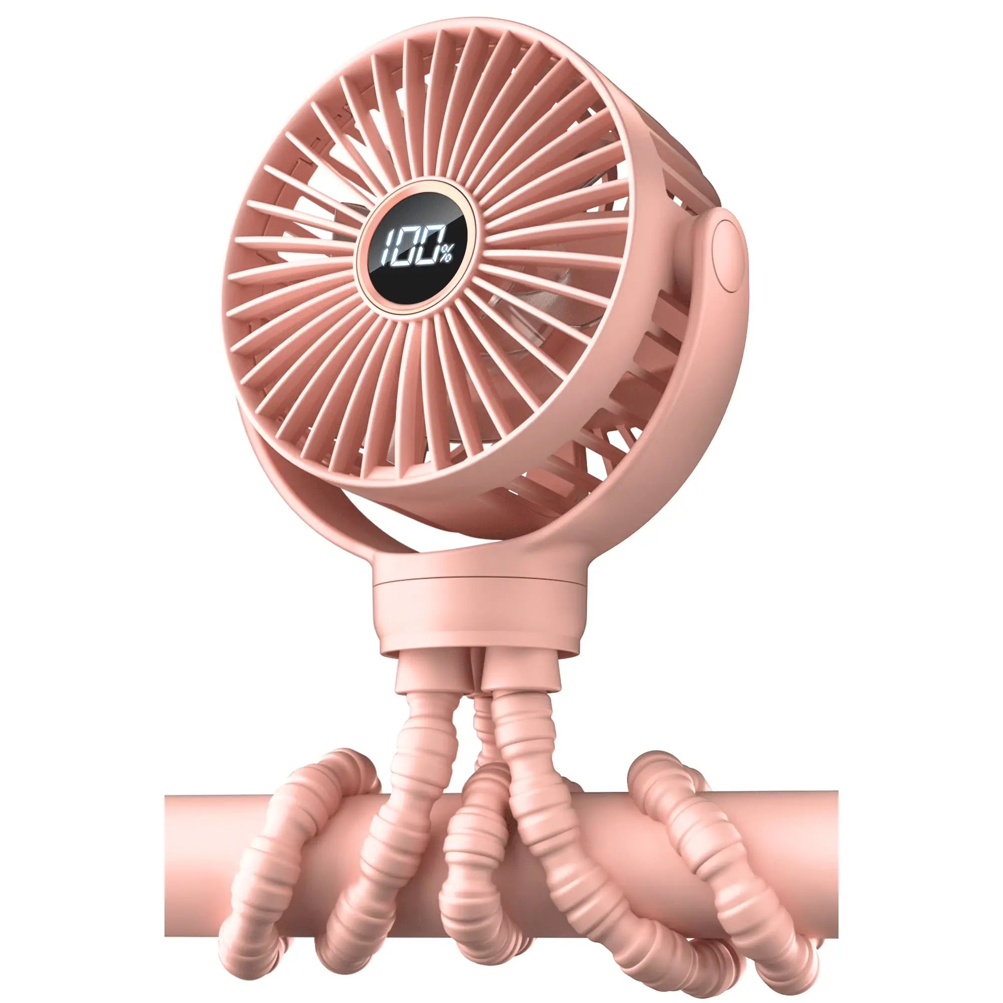 Frsara Portable Baby Stroller Fan,Clip on Fan for Stroller and Car Seat, Safe and Quiet,4000Mah, 3-Speed Adjustable FrSara