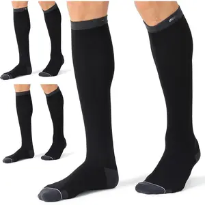 3 Pairs Compression Socks 20-30mmHg for Men Circulation Socks For Running Traveling Shin Splints Nurse Athletic And Pregnancy Black : Clothing, Shoes & Jewelry