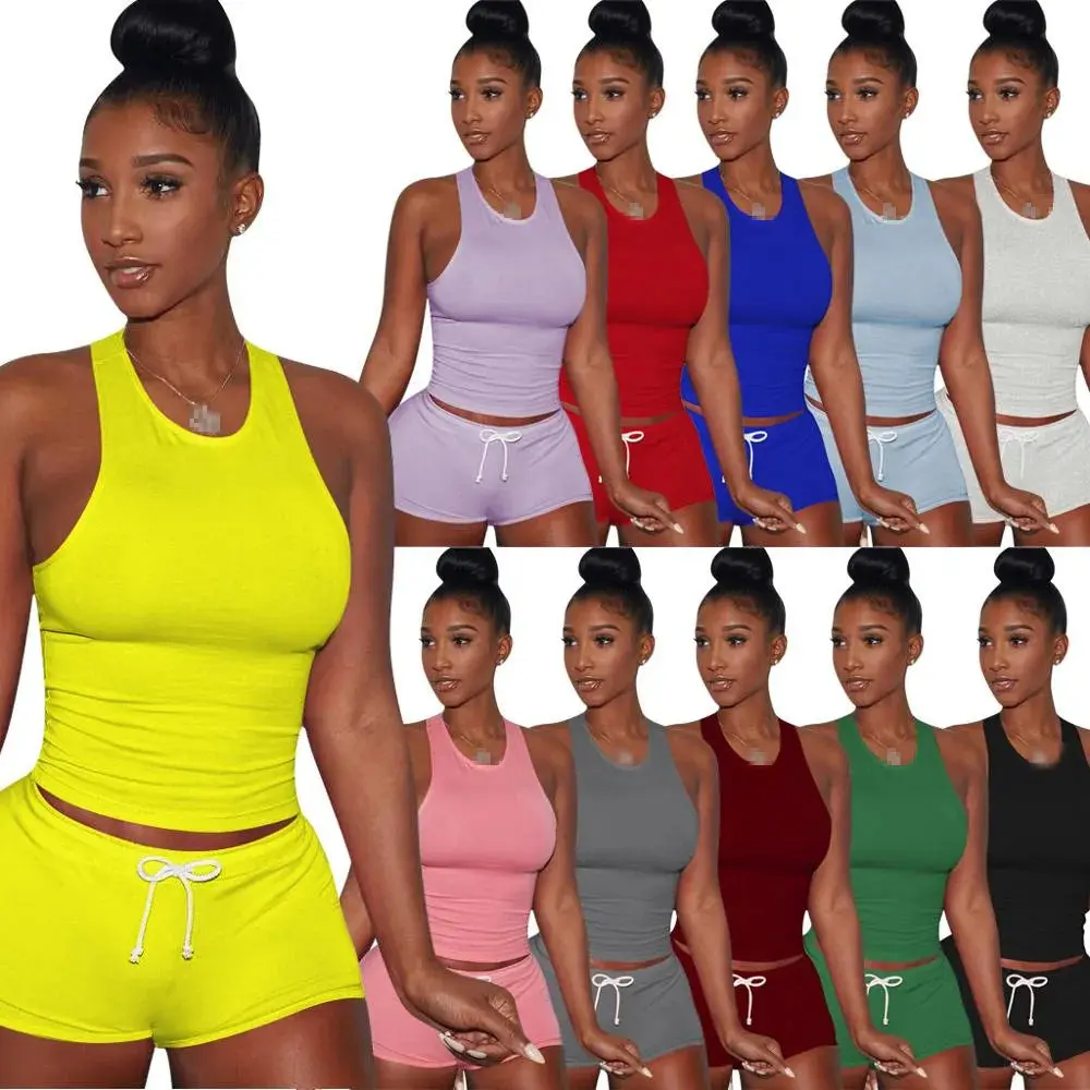 2 piece set women two piece set summer clothes crop top shorts two pieces sets summer clothing female outfits sexy