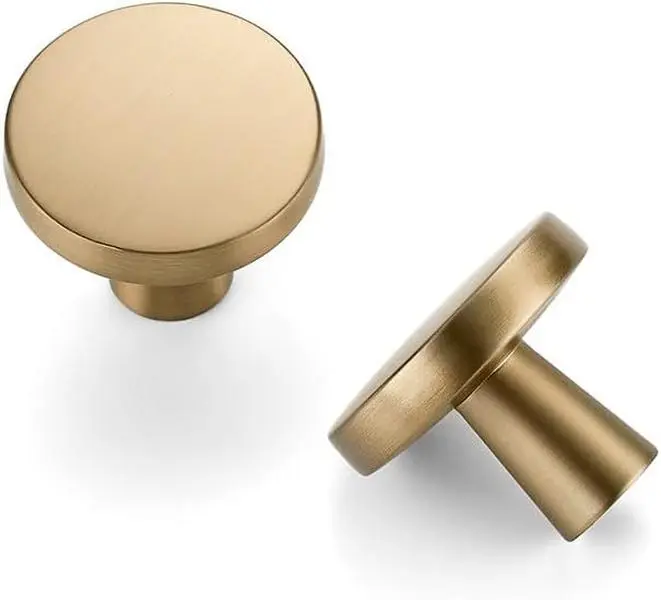 10 Pack Champagne Brone Cabinet Knobs inc Round Knobs for Kitchen, Bathroom, Clot, and Dresr