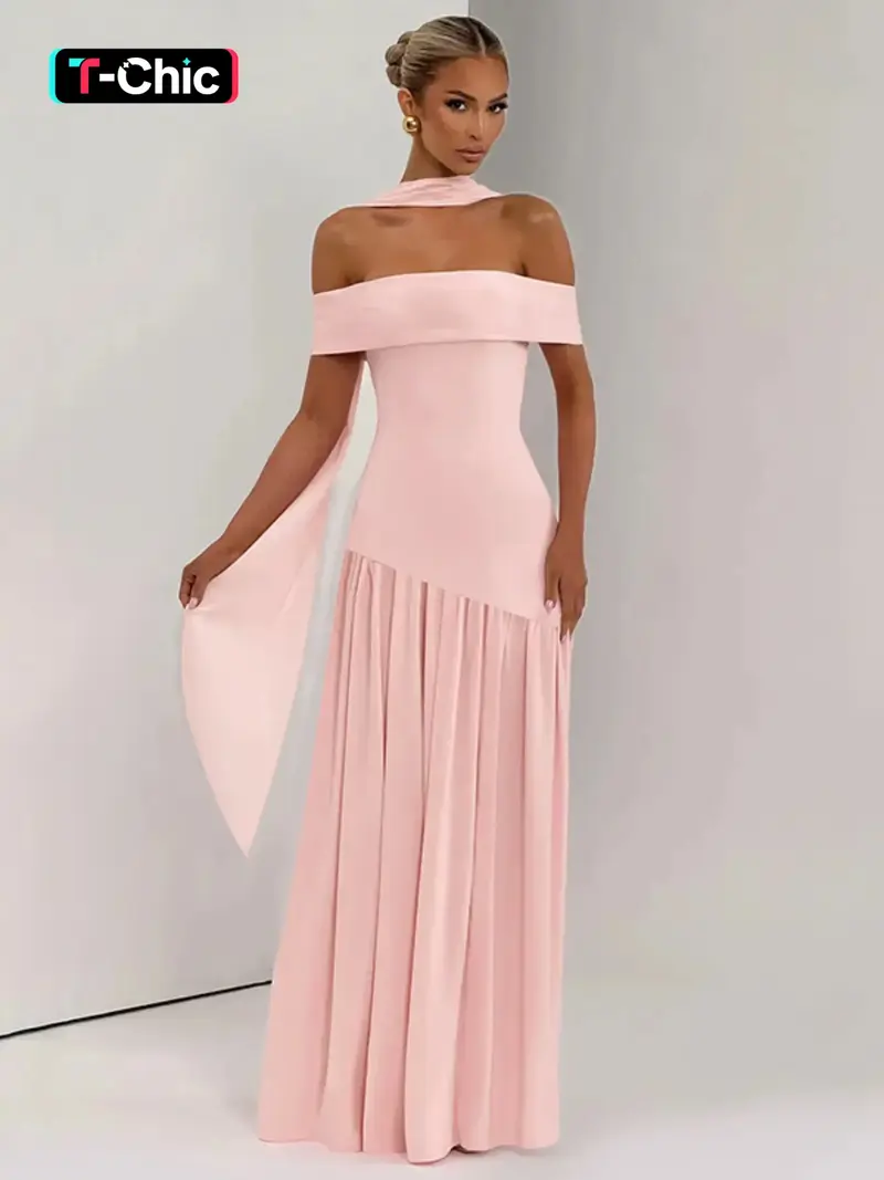 birthday elegant dresses Elegant Baby Blue V-Neck A-Line Side Slit Popular Long Evening Dresses –  Wish Gown main image 1