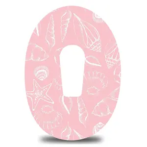 Coral Seashells Dexcom G6 Tape