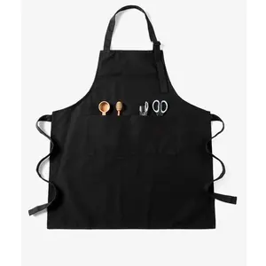 Adjustable Waterproof Oil-Resistant Polyester Apron with Pockets, Unisex, Stain-Proof, Easy Clean, Comfortable, Kitchen Essential